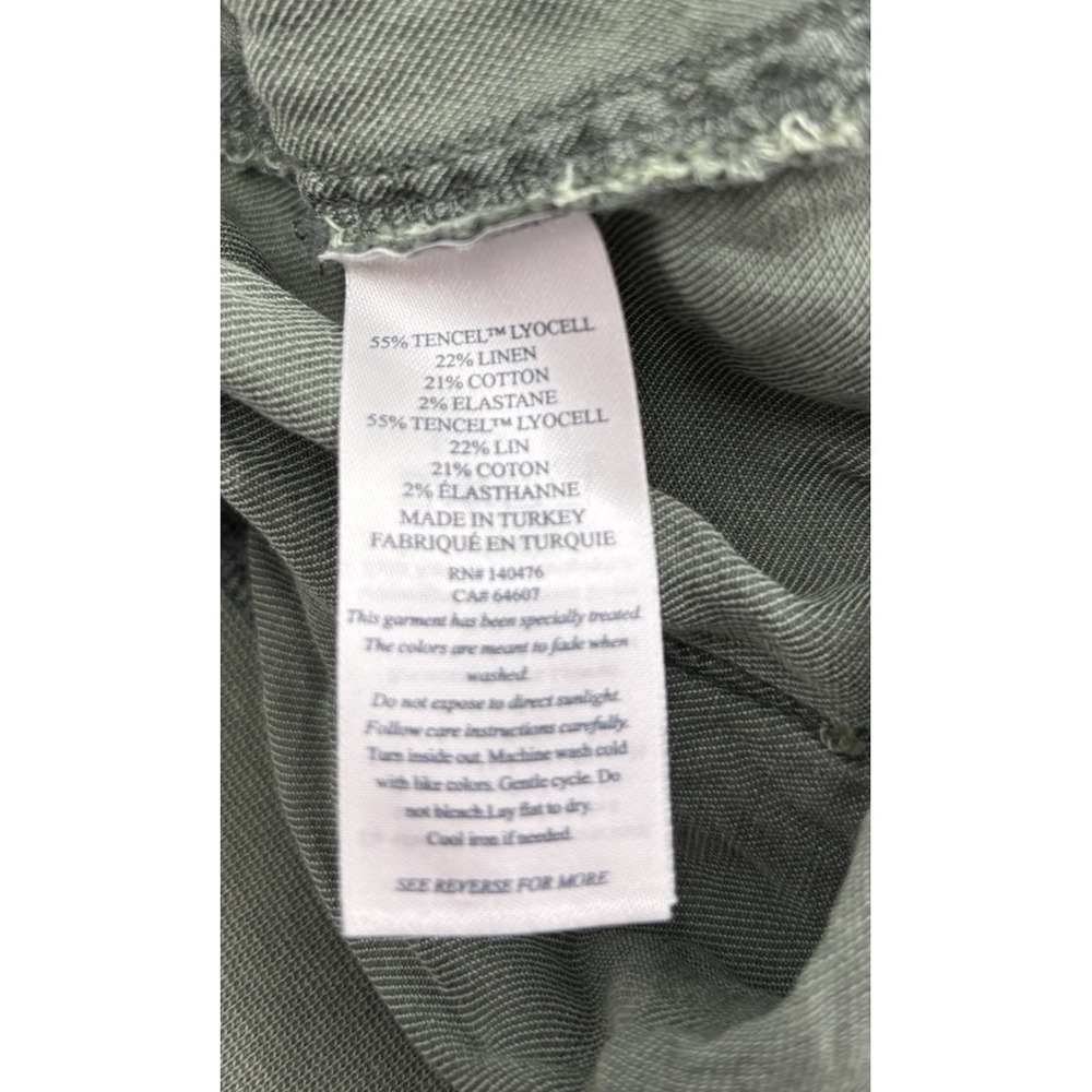 Faherty Women's M Tencel Linen Green Ankle Jogger - Picture 3 of 8